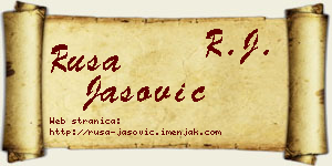 Rusa Jašović vizit kartica